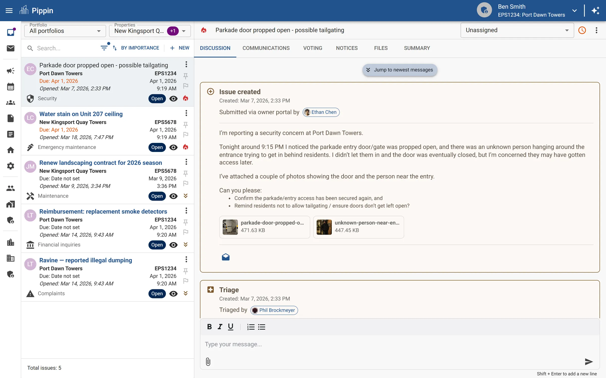 Inbox and discussion for council conversation