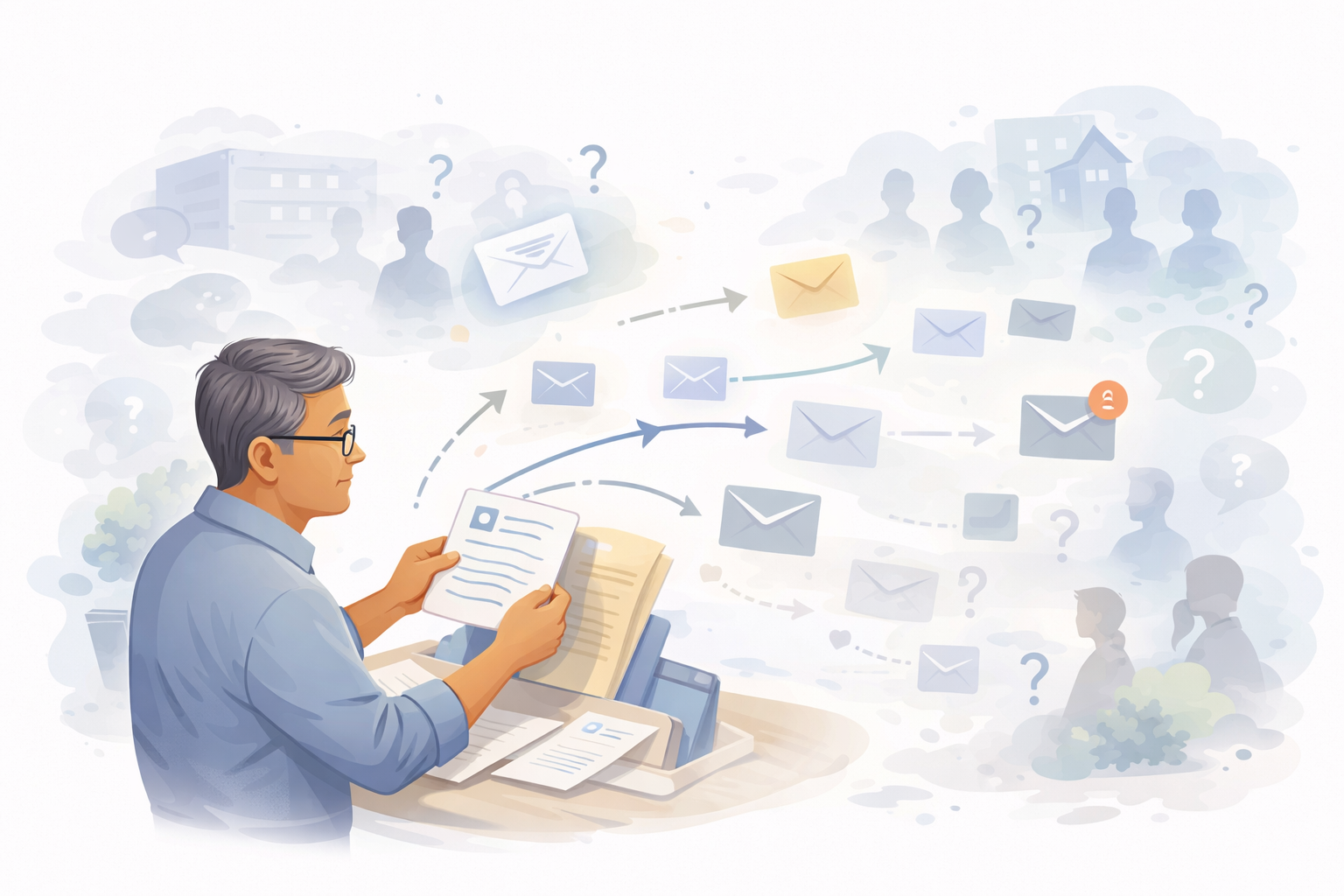 Manual notice distribution with no delivery tracking